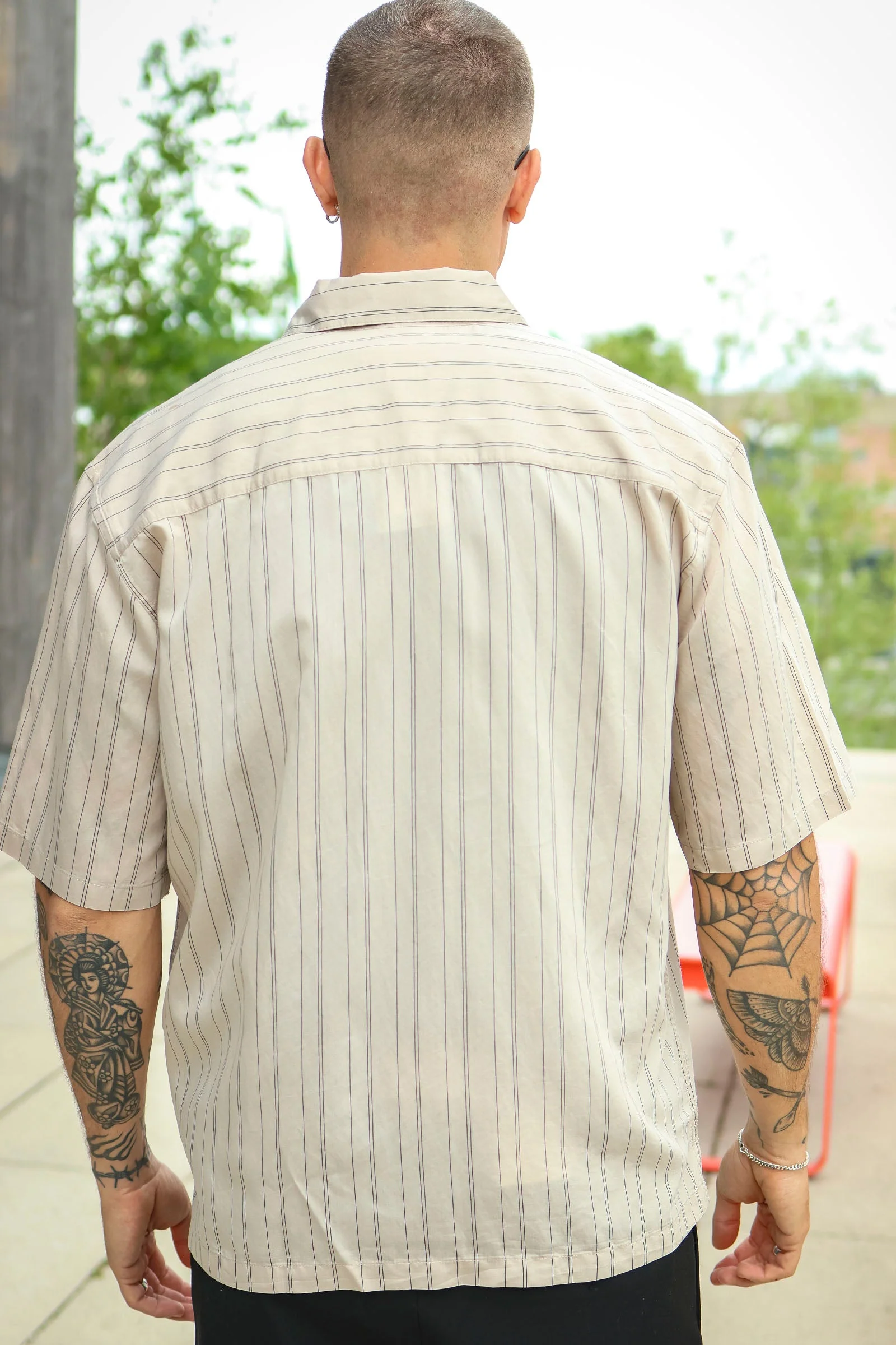 Only & Sons Atticus SS Relaxed Stripe Shirt Pure Cashmere - Image 4
