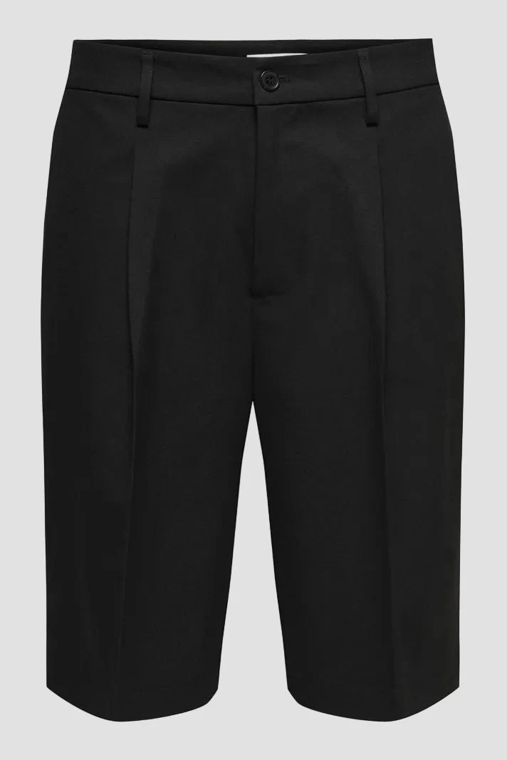 Only & Sons Daves Loose Tailored Fit 0346 Shorts Black - Image 4