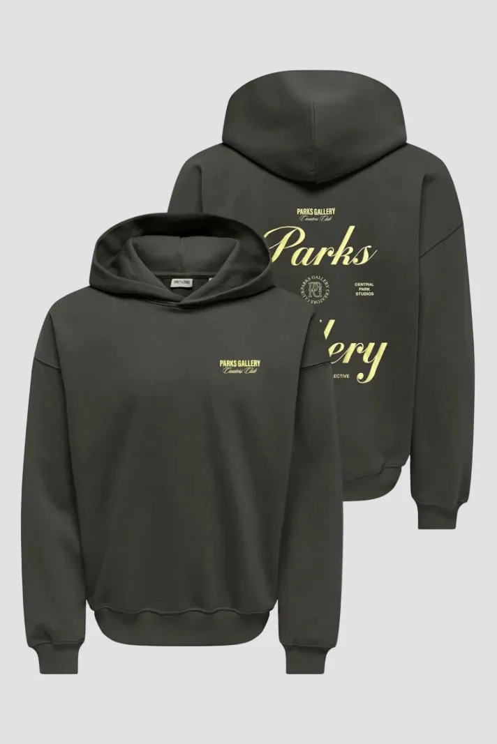 Only & Sons Parks Gallery Relaxed Sweat Hoodie Beluga - Image 7