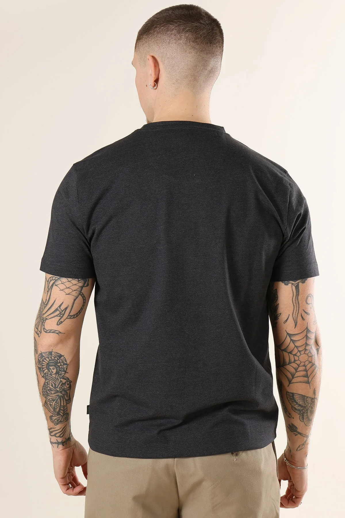 Kronstadt Timmi Organic T-shirt Charcoal Mix - Image 3