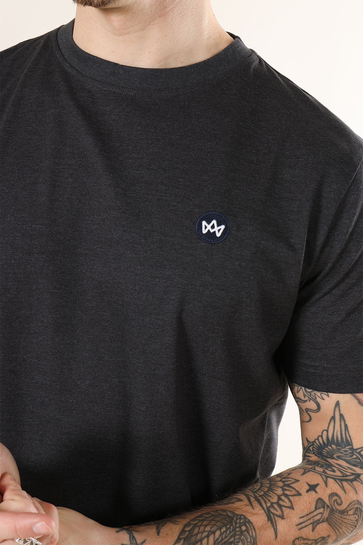 Kronstadt Timmi Organic T-shirt Charcoal Mix - Image 4